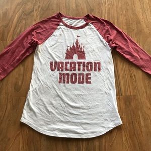 Disney Baseball Tee Vacation Mode, Size M
